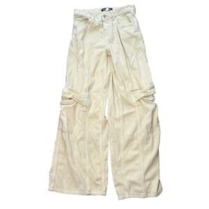 Urban Outfitters Tan Wide Leg Cargo Corduroy Pants Size 24